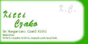 kitti czako business card